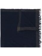 Forme D'expression Woven Plaid Scarf - Blue