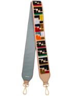 Fendi Logo Printed Bag Strap - Multicolour