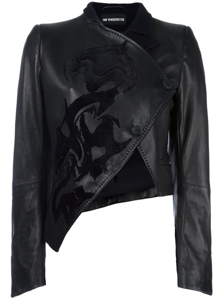 Ann Demeulemeester 'luvas' Asymmetric Jacket - Black