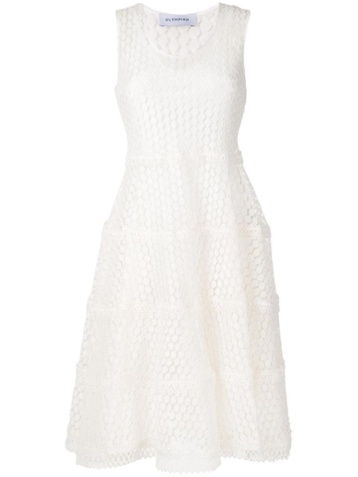 Olympiah Lamier Flared Dress - White