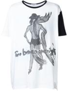 Yohji Yamamoto Printed T-shirt, Men's, Size: 3, White, Cotton