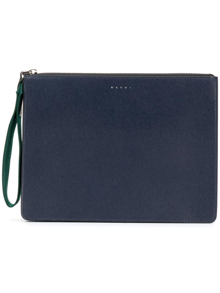 Marni Zipped Clutch Bag - Blue
