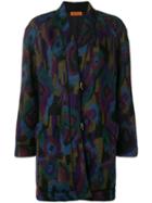 Missoni Pre-owned 1980's Floral Boxy Coat - Blue