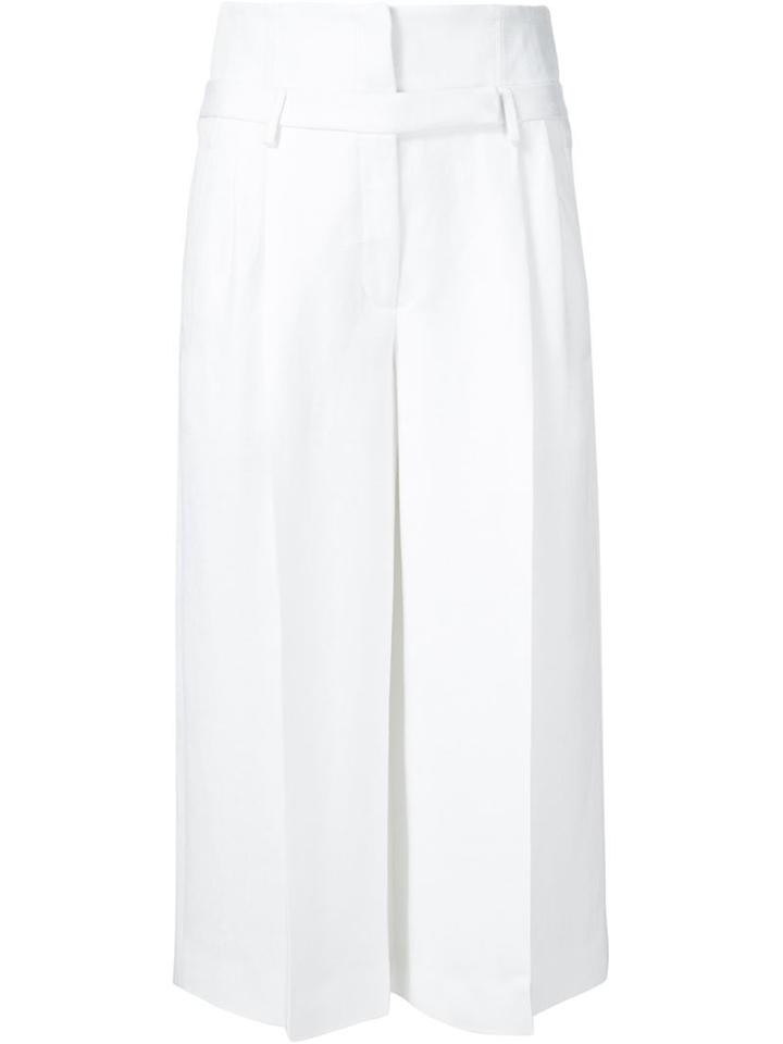 Maiyet Front Pleat Culottes, Women's, Size: 38, White, Linen/flax/viscose