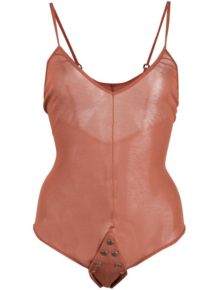 Rick Owens Sheer Body Suit - Pink