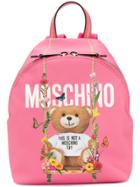 Moschino Teddy Backpack - Pink & Purple