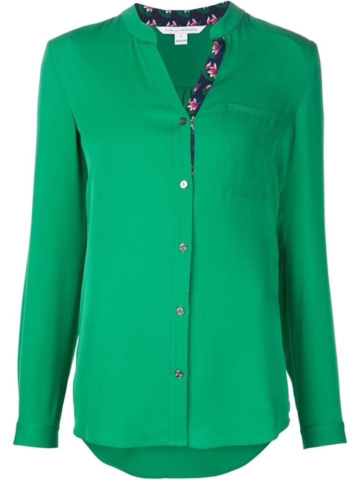 Diane Von Furstenberg Flower Detail Shirt