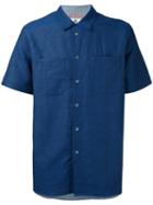 Ps By Paul Smith Short Sleeve Shirt, Men's, Size: Xs, Blue, Cotton/linen/flax