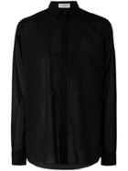Saint Laurent Sheer Shirt - Black