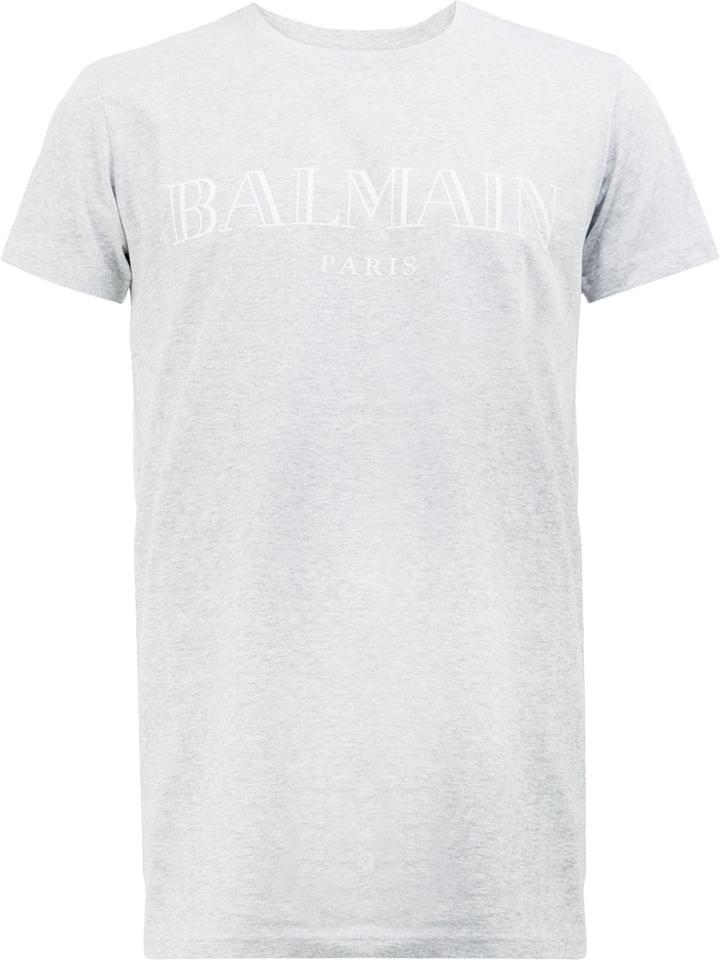 Balmain Logo Printed T-shirt - Grey