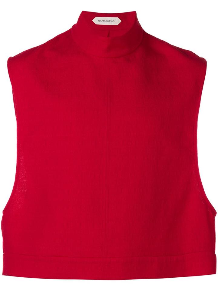 Namacheko Cropped Sleeveless Top - Red