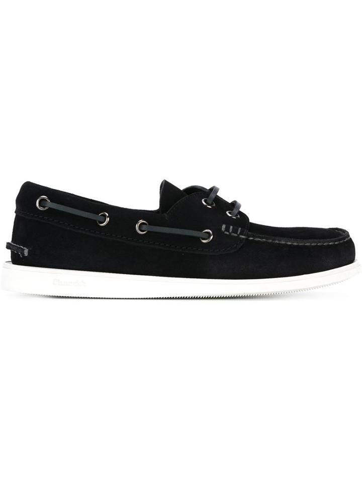 Church S Marske Boat Shoes, Men's, Size: 10.5, Blue, Leather/suede/rubber
