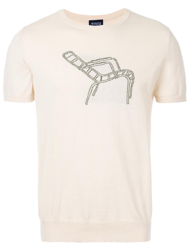 Deck Chair Knit T-shirt - Men - Cotton - S, White, Cotton, Monsieur Lacenaire