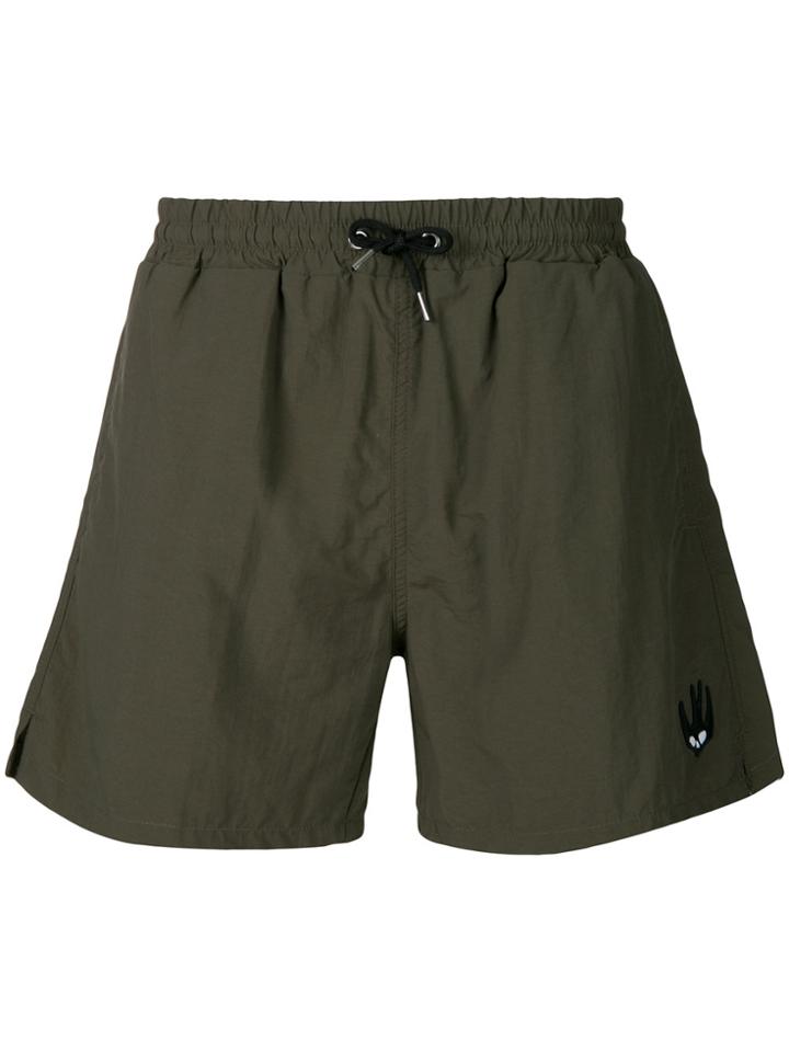 Mcq Alexander Mcqueen Swallow Swim Shorts - Green