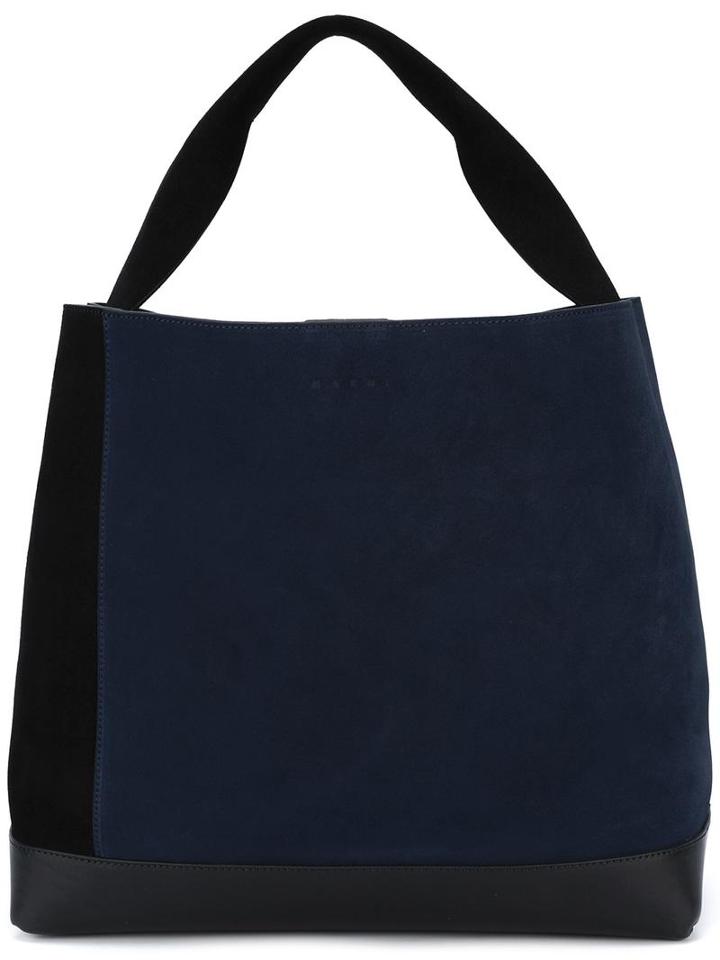 Marni 'basket' Tote, Women's, Blue, Calf Leather