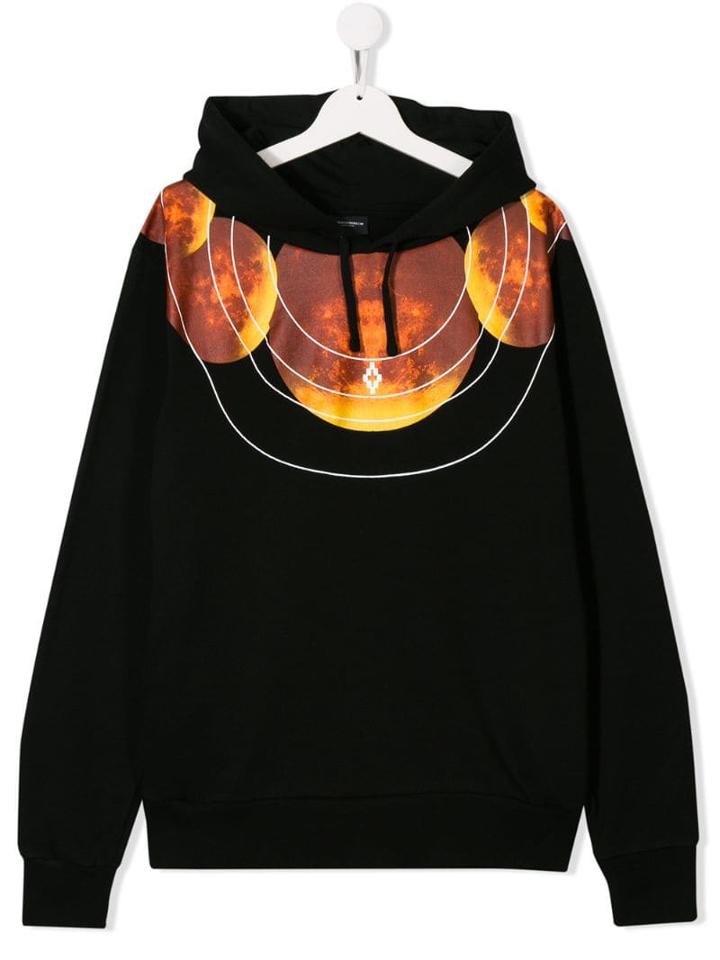 Marcelo Burlon County Of Milan Kids Teen Red Planet Hoodie - Black