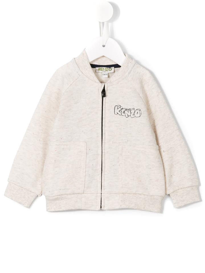 Kenzo Kids - Zipped Bomber Jacket - Kids - Cotton/polyester - 6 Mth, Nude/neutrals