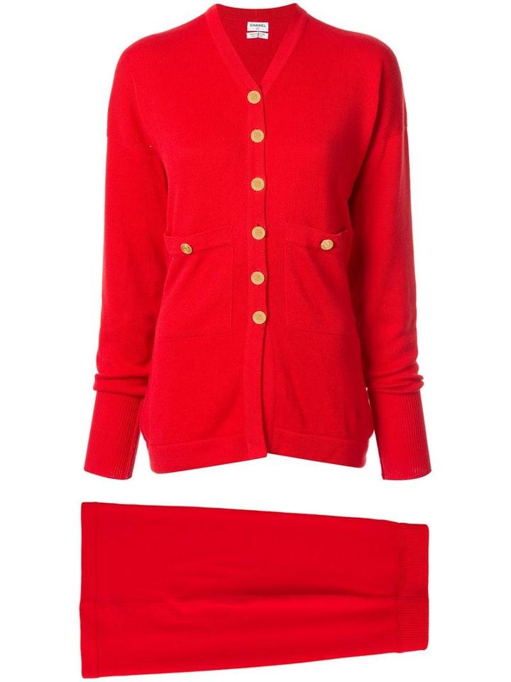 Chanel Pre-owned Cc Setup Suit - Red