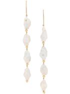 Apples & Figs Earpearl Pendant Earrings - Gold