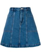 A.p.c. A-line Denim Skirt - Blue