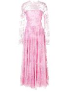 Christian Siriano Embellished Tulle Full Dress - Pink