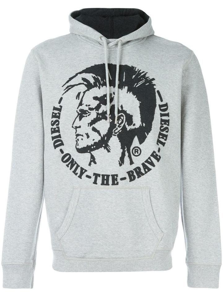 Diesel 's-agnes-patch' Hoodie - Grey