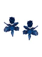Lele Sadoughi Crystal Lily Earrings - Blue