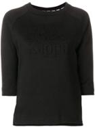 Kappa Cropped Sleeved Sweater - Black