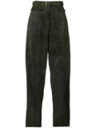 Versace Pre-owned 1980's Tapered-leg Trousers - Green