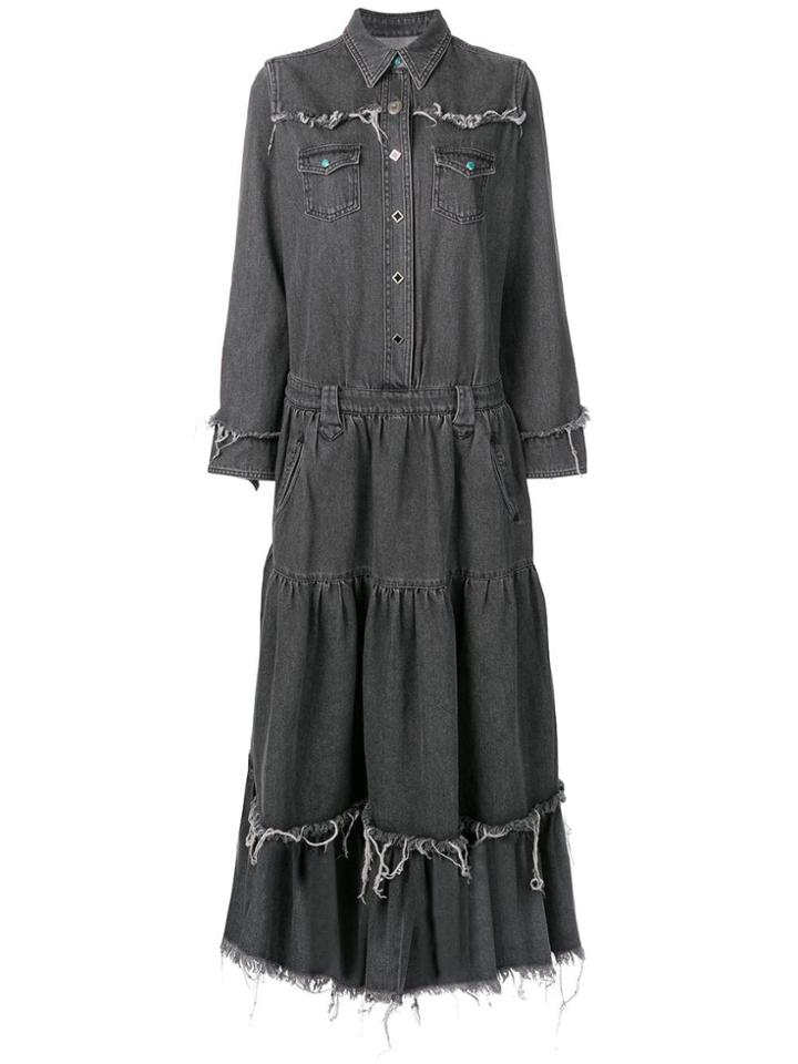 Alanui Denim Maxi Dress - Silver