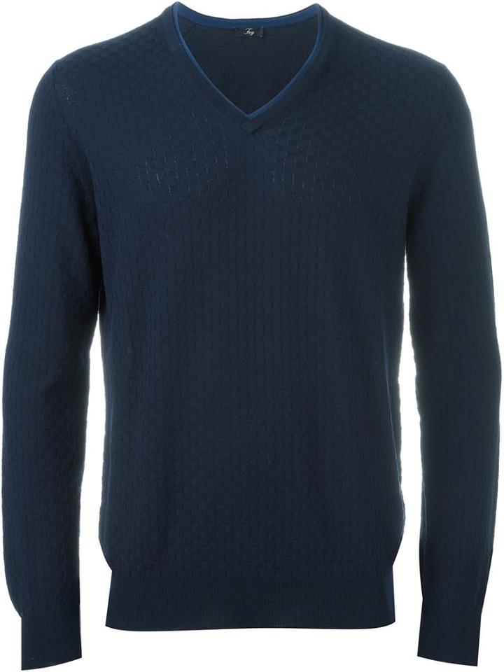 Fay Basketweave Knit Jumper