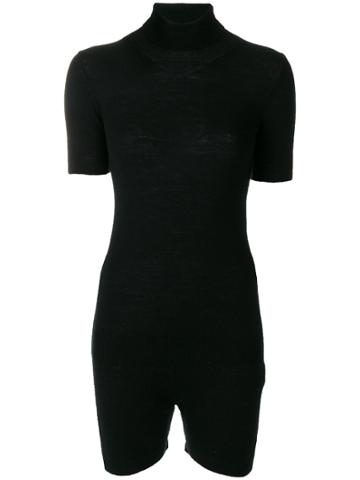 Y's By Yohji Yamamoto Vintage Turtle Neck Playsuit - Black