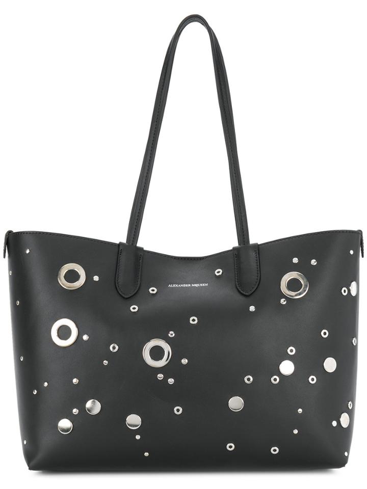 Alexander Mcqueen Studded Shopper Tote - Black