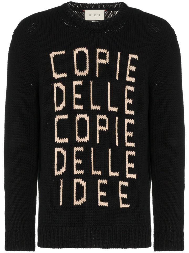 Gucci Copie Delle Copie Delle Idee Jumper - Black