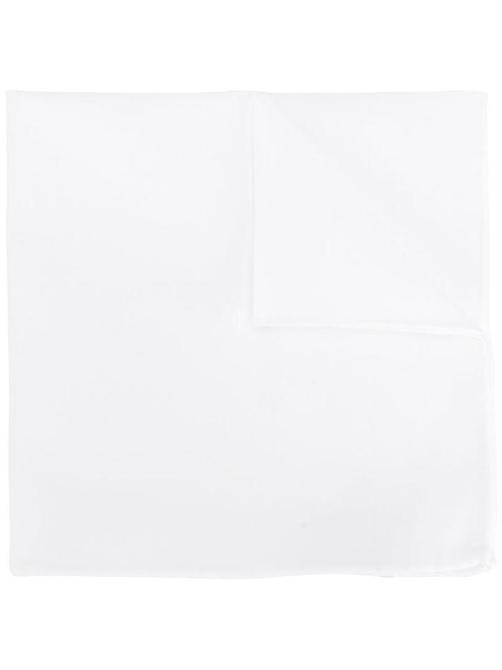 Fashion Clinic Plain Pocket Square, Men's, White, Cotton