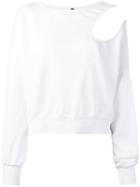 Unravel Project - Cut-out Shoulder Jumper - Women - Cotton - L, Women's, White, Cotton