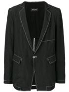 Andrea Ya'aqov Contrast Stitch Blazer - Black