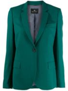 Ps Paul Smith One-button Fitted Blazer - Green