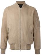 Rag & Bone Bomber Jacket, Men's, Size: Large, Brown, Cotton/goat Skin/polyamide/acetate