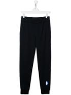 Neil Barrett Kids Patch Detail Casual Trousers - Blue