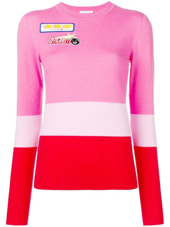 Mira Mikati Colour-block Knitted Top - Pink