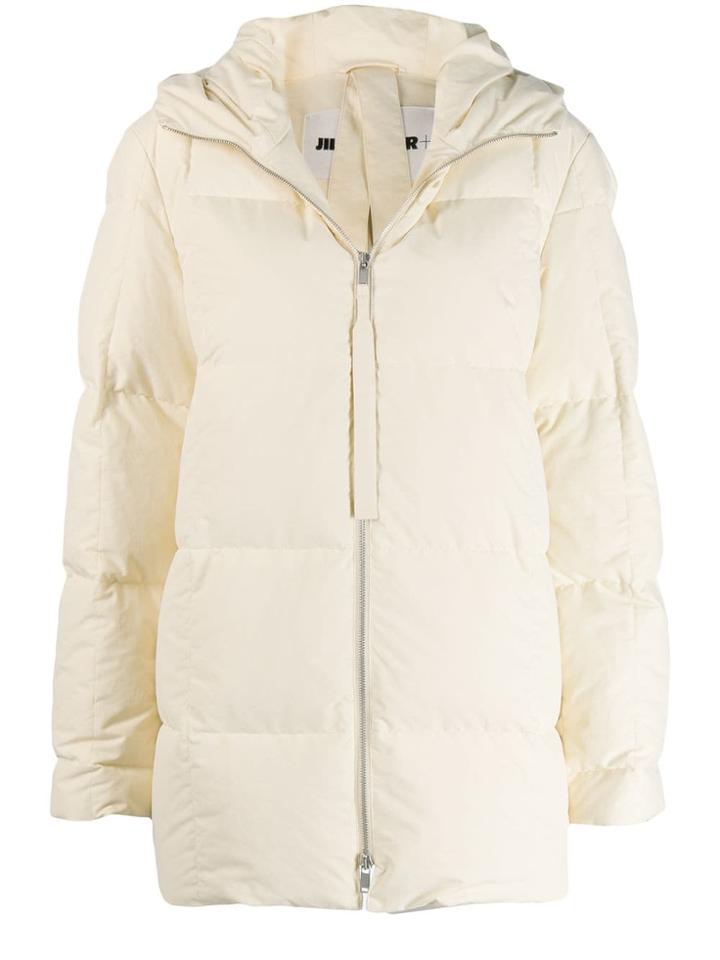 Jil Sander Hooded Padded Jacket - Neutrals