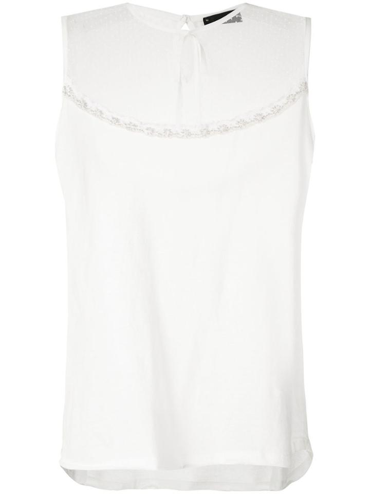 Andrea Bogosian Pixel Embroidered Vest - White