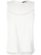 Andrea Bogosian Pixel Embroidered Vest - White