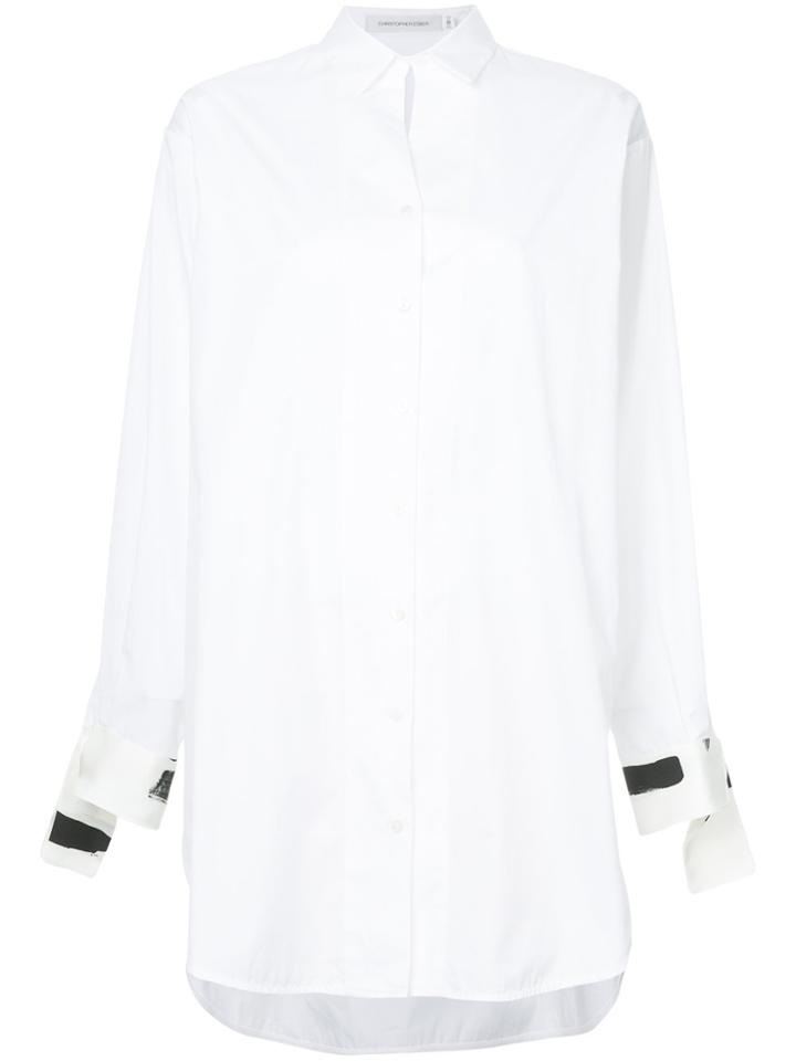 Christopher Esber Stripe Print Cuff Oversized Shirt - Unavailable