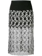 Dries Van Noten - Embroidered Panel Skirt - Women - Polyamide/polyester - 38, Women's, Black, Polyamide/polyester