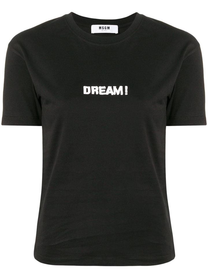 Msgm Printed 'dream' T-shirt - Black