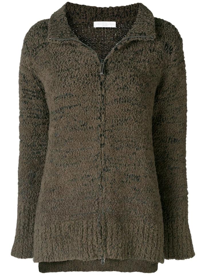 Fabiana Filippi Zip Front Cardigan - Brown