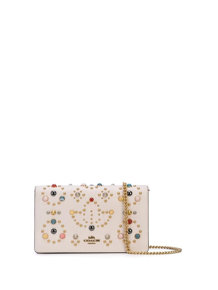 Coach Studded Chain Mini Bag - White