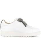 Alberto Gozzi Embellished Bow Sneakers - White
